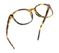 LifeArt Lunettes de lecture, verres de blocage léger bleu, verres d'ordinateur pour femmes hommes (Tortue Brune, grossissement 0,00)