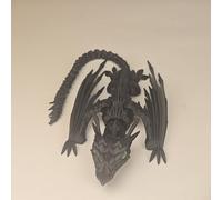 LifeBeWise Dragon imprimé en 3D, dragon articulé de 30,5 cm avec ailes, dragons en cristal volants, animaux imprimés en 3D, cadeau d'anniversaire, décoration d'intérieur, jouets de bureau