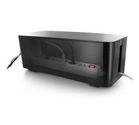 LIFEBOX Coffret de Rangement câbles et multiprises Grande Taille Noir