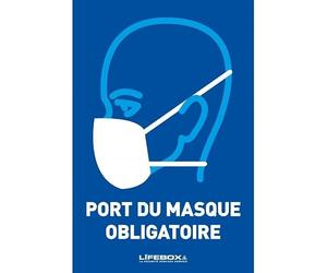 LIFEBOX Panneau Affichage Port du Masque obligatoire