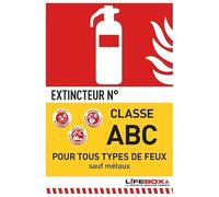 LIFEBOX Panneau signalétique extincteur abc