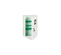 LIFEBOX ROSSIGNOL Armoire à Pharmacie Acier Fermeture à Clef 2 étagères L31 x H45,5 x P14,5 cm Blanc