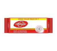 Lifebuoy Total10 Germ Protection Bathing Soap, Protects Your Skin From Viruses & Other Harmful Germs Using Activ Silver Shield Formula, Combo Offer (125 g x 7)
