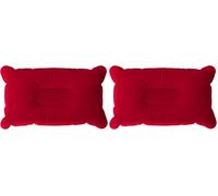 LifeChic Coussin de Voyage Gonflable 38 x 24 cm Bordeaux - Confort et Soutien pour Le Cou, Parfait pour Les Voyages et la détente, l'avion, la Voiture, Le Train et Le Bureau, Facile à gonfler