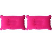 LifeChic Coussin de Voyage Gonflable 38 x 24 cm Fuchsia - Confort et Soutien pour Le Cou, Parfait pour Les Voyages et la détente, l'avion, la Voiture, Le Train et Le Bureau, Facile à gonfler