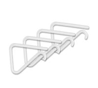 LifeChic Lot de 4 Pinces de Serviette en Plastique 5 x 4 cm Blanc Transparent - Pince de Serviette pour Table 1 - 3 cm