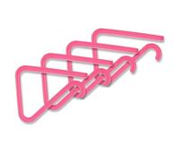 LifeChic Lot de 4 Pinces en Plastique 5 x 4 cm Fuchsia Transparent - Clip Pince pour Table 1 - 3 cm