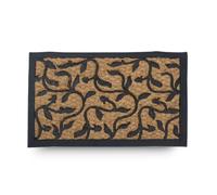 LifeChic Paillasson araignée avec Fibres de Coco, Tapis Anti-salissures pour entrée rectangulaire, 40 x 70 cm, Fond en Caoutchouc antidérapant - Impression Branches avec Feuilles