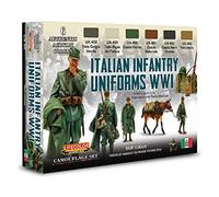Lifecolor Ensemble de peintures acryliques CS50 Italian Infantry Uniforms WWI