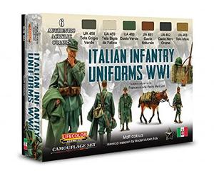 Lifecolor Ensemble de peintures acryliques CS50 Italian Infantry Uniforms WWI