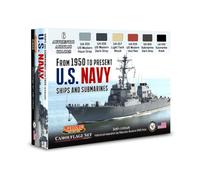 Lifecolor Ensemble de peintures acryliques CS52 US Navy Ships and Submarines From 1950 to Present
