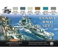 LifeColor Série de peintures camouflages CS25 US NAVY WII SET2