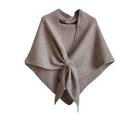 LIFECOSM Women’s Pashmina Solid Color Shawl, Women Knitted Shawls and Wraps, Front Poncho Sweater for Daily Use (Camel)