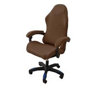 LIFEDX Housses de Chaise de Gaming,Housses de Chaise de Jeu Extensible 4 pièces,Housse de Chaise de Bureau avec Accoudoirs/Dossier de Chaise,Housse de Fauteuil Rotatif,Pas de Chaise-Light Coffee
