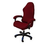 LIFEDX Housses de Chaise de Gaming,Housses de Chaise de Jeu Extensible 4 pièces,Housse de Chaise de Bureau avec Accoudoirs/Dossier de Chaise,Housse de Fauteuil Rotatif,Pas de Chaise-Wine Red