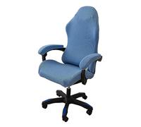 LIFEDX Housses de Chaise de Gaming,Housses de Chaise de Jeu Extensible 4 pièces,Housse de Chaise de Bureau avec Accoudoirs/Dossier de Chaise,Housse de Fauteuil Rotatif,Pas de Chaise-Blue
