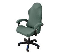 LIFEDX Housses de Chaise de Gaming,Housses de Chaise de Jeu Extensible 4 pièces,Housse de Chaise de Bureau avec Accoudoirs/Dossier de Chaise,Housse de Fauteuil Rotatif,Pas de Chaise-Dark Green