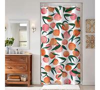 Lifeel Rideau de Douche en Tissu imperméable avec 12 Crochets, Motif Fruits Entiers, Couleurs Vives, 91,4 x 183 cm