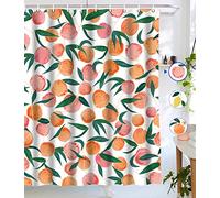 Lifeel Rideau de Douche en Tissu imperméable avec 12 Crochets, Motif Fruits sur Toute la Longueur, 183 x 183 cm