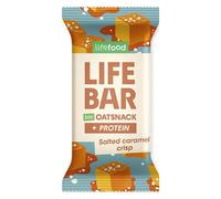 Lifefood Barre Lifebar snack d'avoine protéinée caramel salé 40g