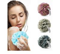 Lifeforce Lot de 3 éponges de douche en luffa - Grande éponge en luffa pour la peau propre - Confortable et douce - Éponge de douche exfoliante en maille - Couleurs épaisses et luxueuses