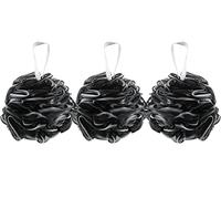 Lifeforce Lot de 3 Fleurs de Bain - Bain Relaxant Peau Sensible, Bain Relaxant Corps et Esprit, Éponge de Bain Robuste(Noir)