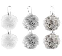 Lifeforce Lot de 6 Éponges en Maille de Qualité pour la Douche Fleurs de Douche, Bain De Mousse Loofahs Brosse À Nettoyer Pour Femmes Hommes Exfolier La Peau Nettoyer La Peau Apaisante, Belles Couleur