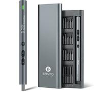 LIFEGOO Mini tournevis électrique, 62 en 1 sans fil de précision avec 48 embouts, lumières LED, tapis magnétique, kit d'outils de réparation portable rechargeable pour téléphone, montre, appareil