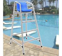 Lifeguard Chaise longue en acier inoxydable pour piscine, plage, lac et aires de jeux