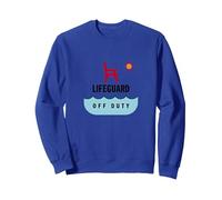 Lifeguard Off Duty Beach Vacances Fun Summer Sweatshirt, Unisexe pour Adultes, Bleu Royal, XXL