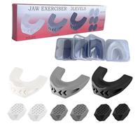 lifeicomall Lot de 9 exercices de mâchoire pour homme et femme, avec 3 niveaux de résistance pour exercices de mâchoire, tonique de mâchoire pour débutants, intermédiaires et avancés
