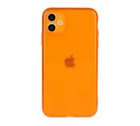 LIFEKA Coque Antichoc Fluorescente Néon pour iPhone 15 14 13 12 11 Pro Max XR X XS Max 6 7 8 Plus SE 2 Couleur Bonbon Couverture Transparente en TPU Souple, Orange, pour iPhone 15