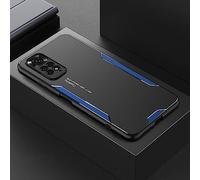 LIFEKA Coque en métal en Aluminium pour Xiaomi Redmi Note 11S 11 Pro Plus 4G 5G Coque en Silicone Mat Coque de téléphone de Luxe pour Redmi Note 11E Pro, Noir Bleu, pour Redmi Note 11 Pro 5G