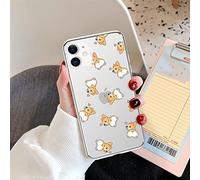 LIFEKA Coque Transparente pour Chiot Corgi Mignon pour iPhone 13 12 11 Pro XS Max 6 6S 8 7 Plus X XR 12 Mini 5S SE 2020 Coque arrière en Silicone Souple, T1, pour iPhone 12Pro Max