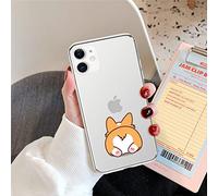 LIFEKA Coque Transparente pour Chiot Corgi Mignon pour iPhone 13 12 11 Pro XS Max 6 6S 8 7 Plus X XR 12 Mini 5S SE 2020 Coque arrière en Silicone Souple, T11, pour iPhone 13