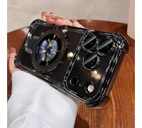 LIFEKA Étui de Chargement sans Fil pour iPhone 17 Pro Max, Air 14, 15 Plus, 13, 12, 16 Pro, avec Anneau de Support et Finition Transparente (pour iPhone 16 Pro Max/Noir)