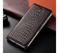 LIFEKA Étui en Cuir Motif Crocodile de Luxe pour Samsung Galaxy S7 S8 S9 S10 S20 S21 S22 Plus Note 8 9 10 20 Ultra Pro Flip Cover Case, Café, pour Samsung S10