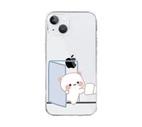 LIFEKA Funny Cat Couple Phone Case for iPhone 13 14 12 11 Pro Max Mini X XR XS Max 7 8 Plus SE Cartoon Animal Clear Paired Cover Shells,Style 1,pour iPhone 13