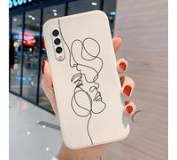 LIFEKA Kiss Line Drawing A53 5g Coque pour Samsung A52S 5G Coque S21 Funda Samsung A52 A32 A33 A51 A50 A12 A72 A22 A73 A13 S22 Ultra Cover,KD56,pour Galaxy S21 FE