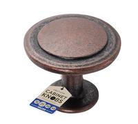 Lifemaster Lot de 25 boutons de placard en bronze huilé de 1,2 cm - Finition antirouille, design moderne, construction en alliage de zinc solide, avec vis courtes et réglables pour poignées de tiroir