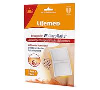Lifemed - Lot de 2 pansements chauffants extra larges 19 cm x 13 cm - Blanc - Soulage les tensions et soulage les douleurs