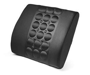 Lifenaxx Coussin Lombaire Ergonomique LX-022 - Support Dos en Mousse Mémoire pour Bureau, Voiture et Maison, améliore la Posture, réduit douleurs lombaires et Fatigue, Housse Amovible Lavable