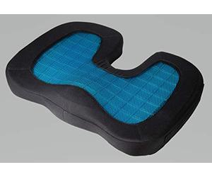 Lifenaxx Forme de U Insert en Gel Silicone Coccyx Coussin Mémoire Mousse Siège Orthopédique Soulagement de la Douleur Viscoélastique Coussin de Siège LX-014