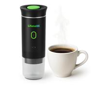 Lifenaxx Machine à Café Portative avec Batterie & USB-C - Expresso Mobile 20 bar pour Café Moulu & Capsules - Machine Compacte pour Voyage, Camping, Voiture, Bureau - Modèle LX-060