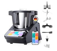 Lifenaxx Master Chef Robot de Cuisine Intelligent LX-050 - Bol inox 3 L, Wi-Fi & App, Écran tactile 7″, 15 programmes automatiques - Sous-Vide, Vapeur, Pétrissage, Pesée, Fermentation