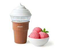 Lifenaxx Mini machine à crème glacée compacte de 450 ml avec alimentation USB, fonctionnement à un bouton, bol de congélation rapide - Facile à nettoyer - DIY des desserts glacés sains à la maison