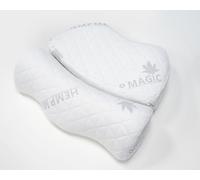 Lifenaxx Oreiller de Cou en Chanvre LX-053 - Oreiller Ergonomique en Mousse à mémoire de Forme avec Housse Lavable - Soutien Cervical Naturel, Respirant et Durable pour Un Sommeil réparateur