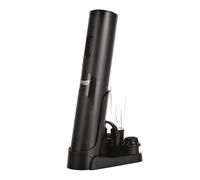 Lifenaxx Tire-Bouchon Électrique 2-en-1 avec Pompe à Vide - Aérateur de Vin, Bec Verseur, 2 Bouchons, Coupe-Capsule & Station de Charge - Ouvre jusqu’à 45 Bouteilles - Coffret Conservation - LX-064