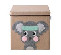 LIFENEY Boîte de rangement avec couvercle et koala I Boîte à jouets avec motif animal Convient aux étagères cubes I Boîte de rangement pour chambre d'enfant I Panier de rangement pour enfants