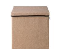 LIFENEY Boîte de rangement avec couvercle marron I Boîte à jouets pliable adaptée aux étagères cubes I Boîte de rangement pour chambre d'enfant I Panier de rangement pour enfants